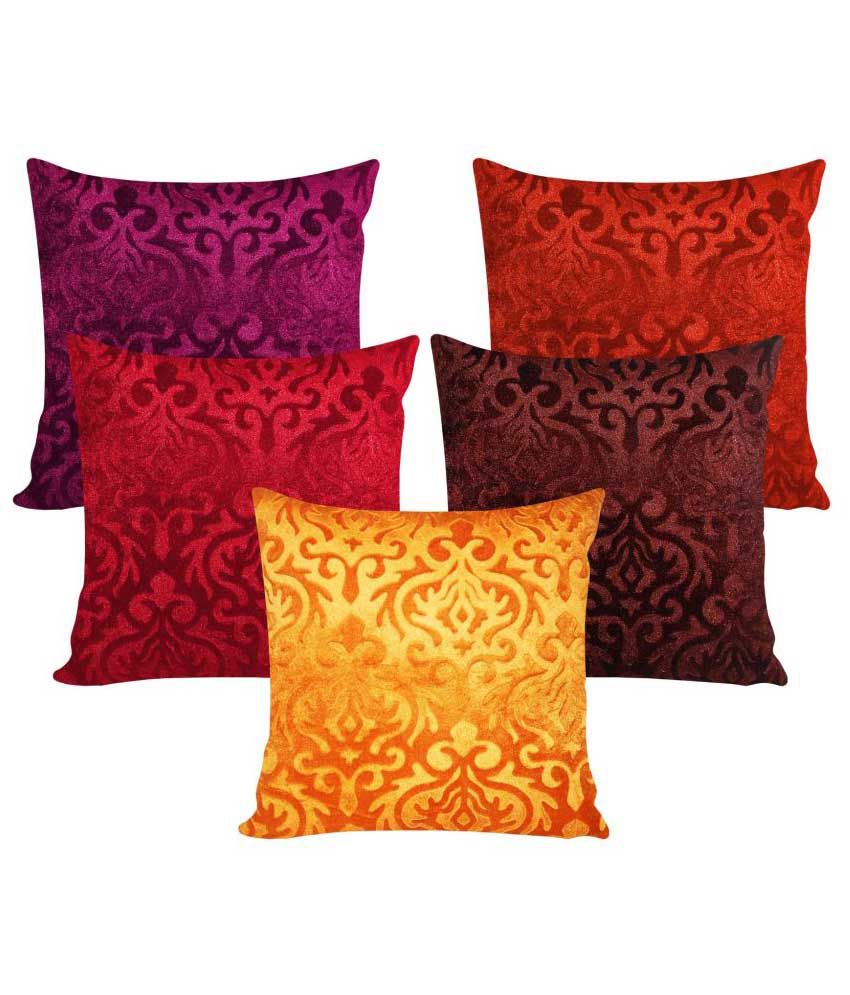     			Stybuzz Set of 5 Velvet Cushion Covers