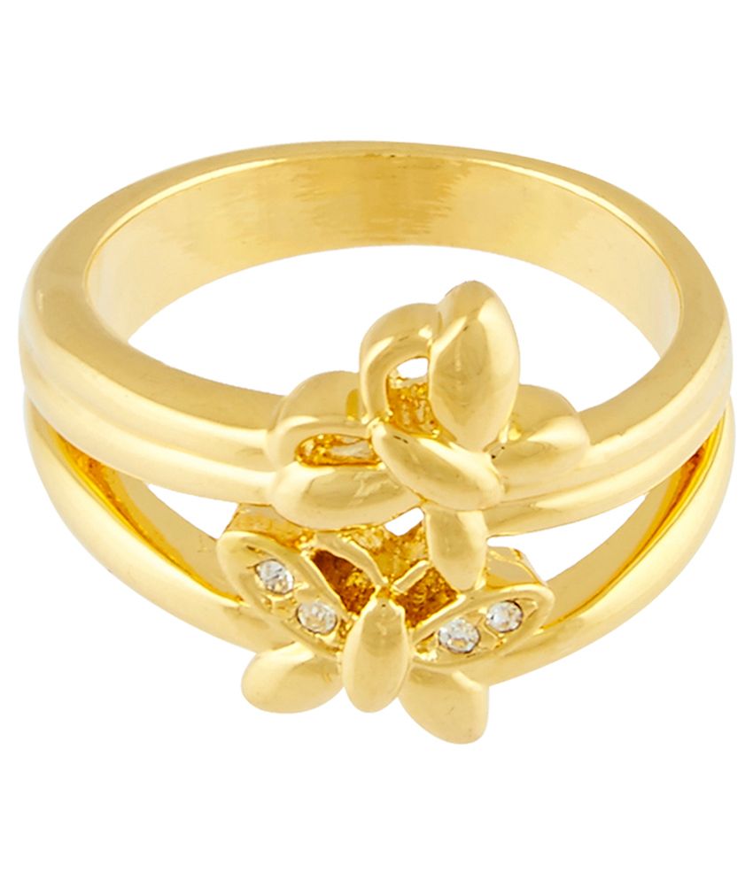 Shining Jewel Brass Gold Plating American diamonds Studded Gold