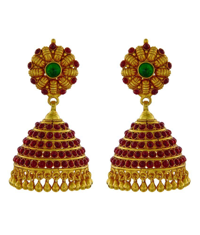 Kushals Fashion Jewellery Alloy Gold Plating Stones Studded Multi ...