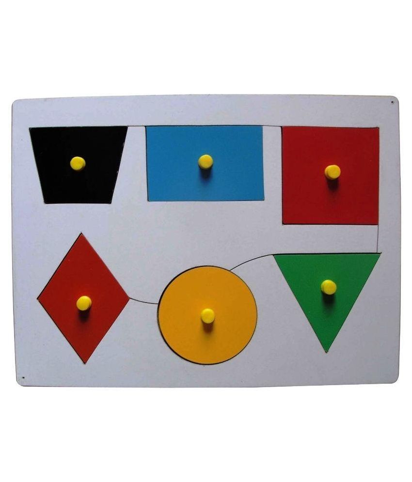 Little Genius Multicolour Wooden Geometric Shape Sorter kids
