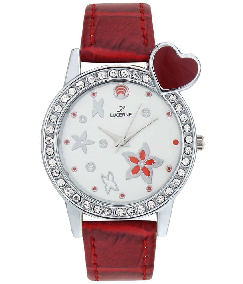 red leather strap watches