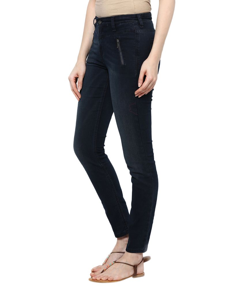 black straight fit jeans