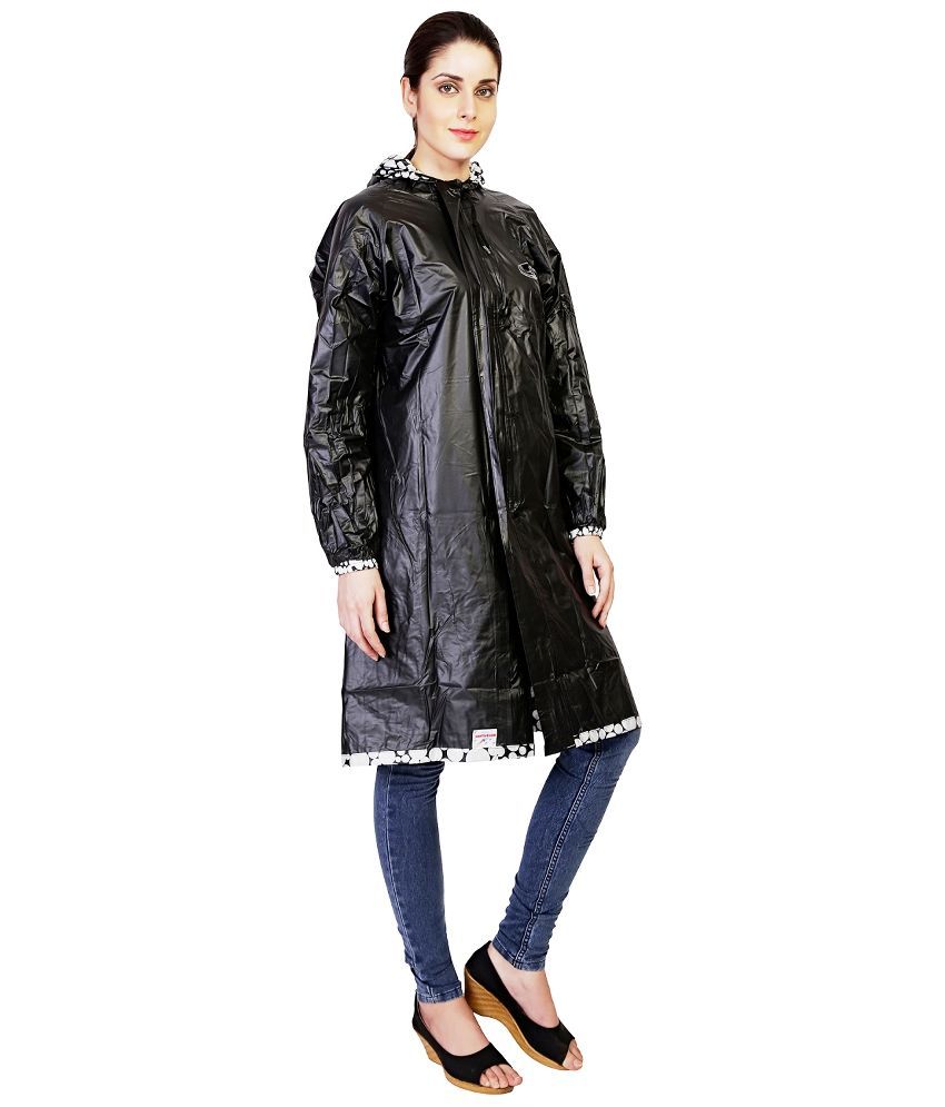 Zeel Black Polyster Raincoat Buy Zeel Black Polyster Raincoat Online