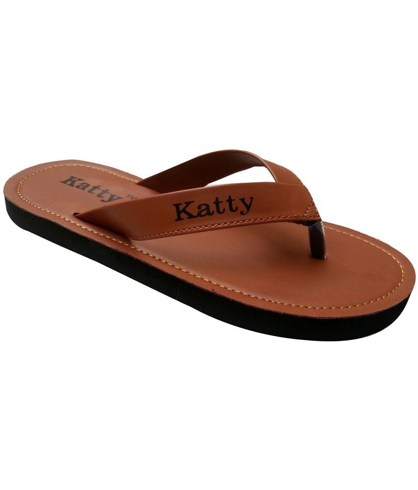 Katty Brown Flip Flops Price in India- Buy Katty Brown Flip Flops Online at Snapdeal