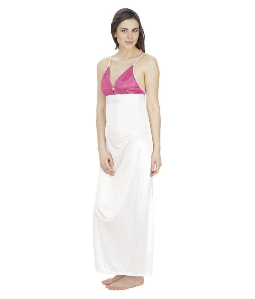 Buy Secret Wish White Satin Nighty & Night Gowns Online at Best Prices in India - Snapdeal