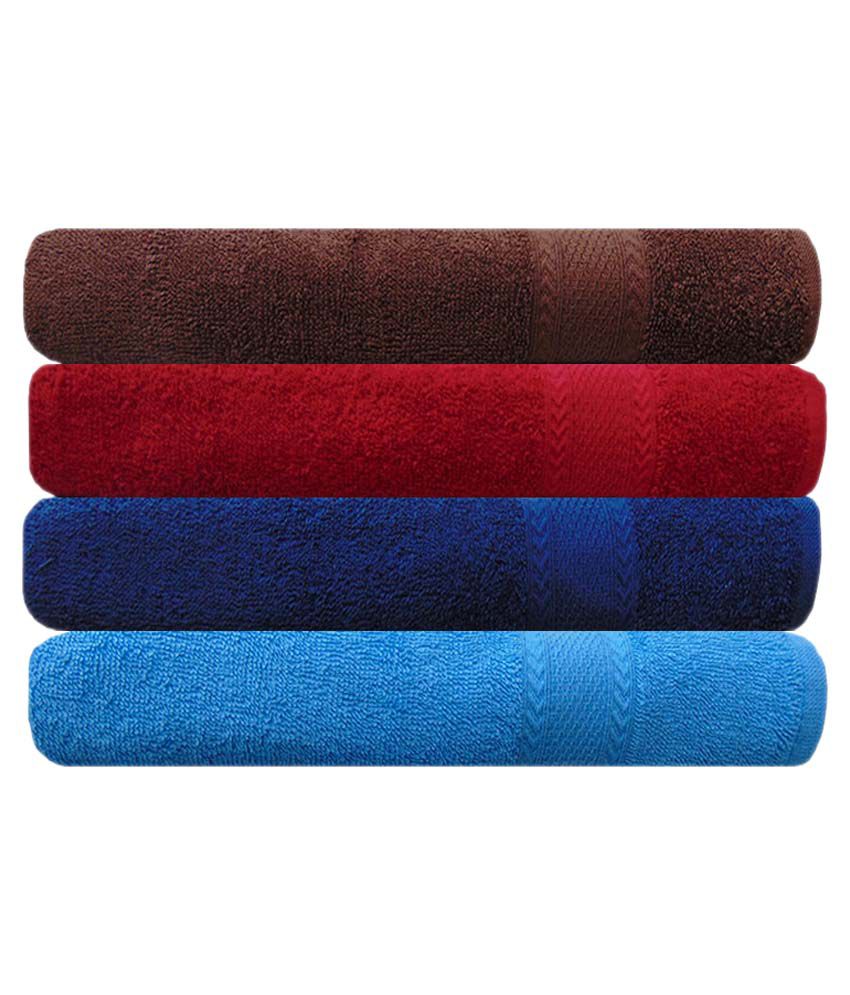     			Akin Multicolor Cotton Bath Towel - Set of 4
