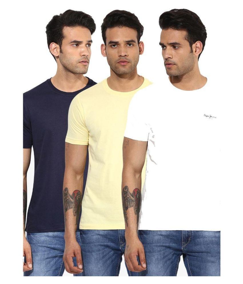 pepe jeans pack of 3 t shirts