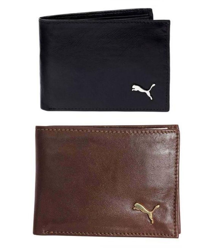 Puma Brown \u0026 Black Leather Wallet for 