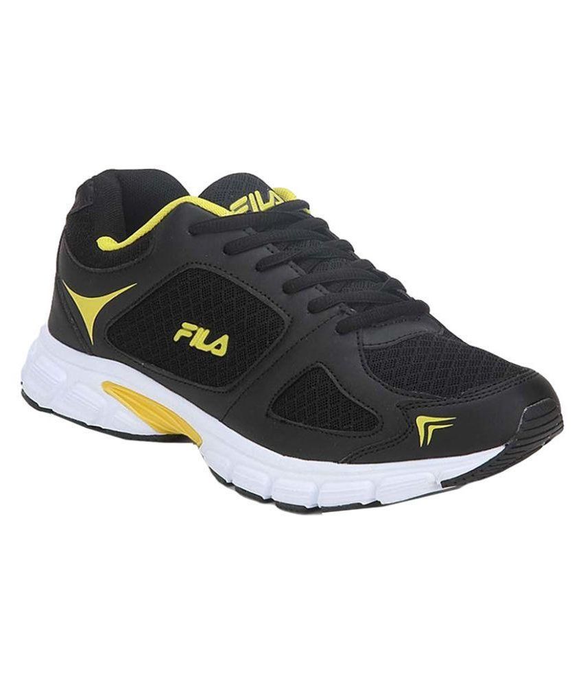 fila black running shoes