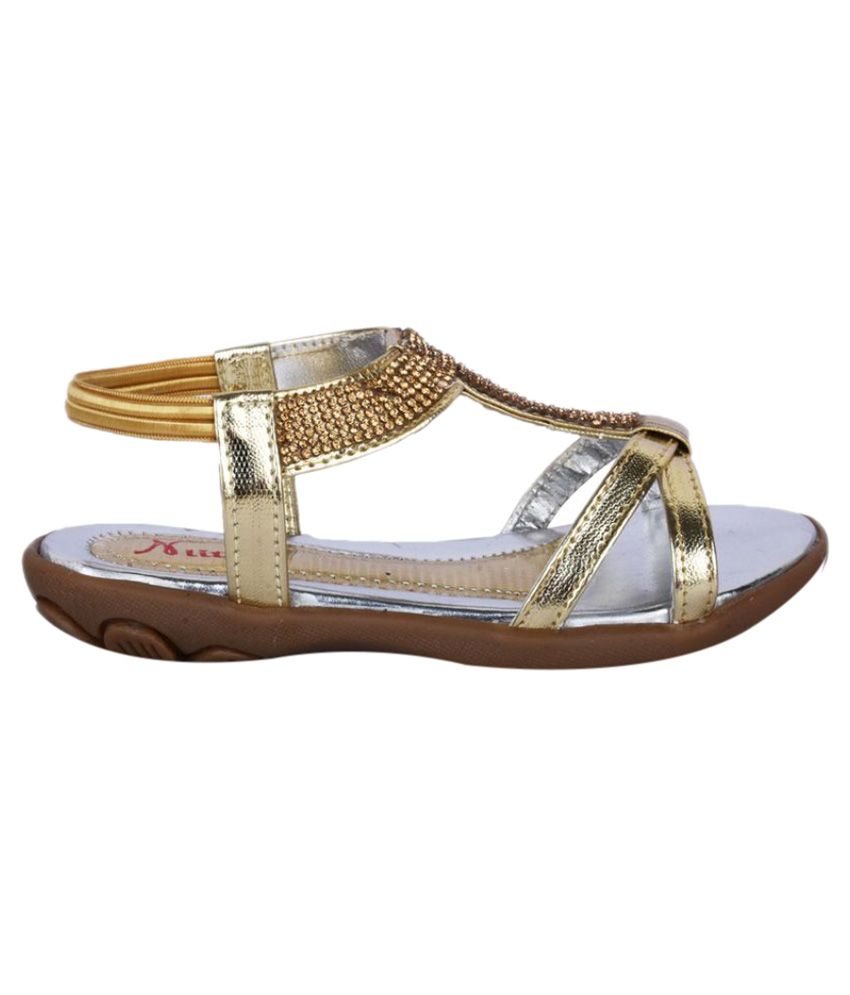 party wear golden sandals