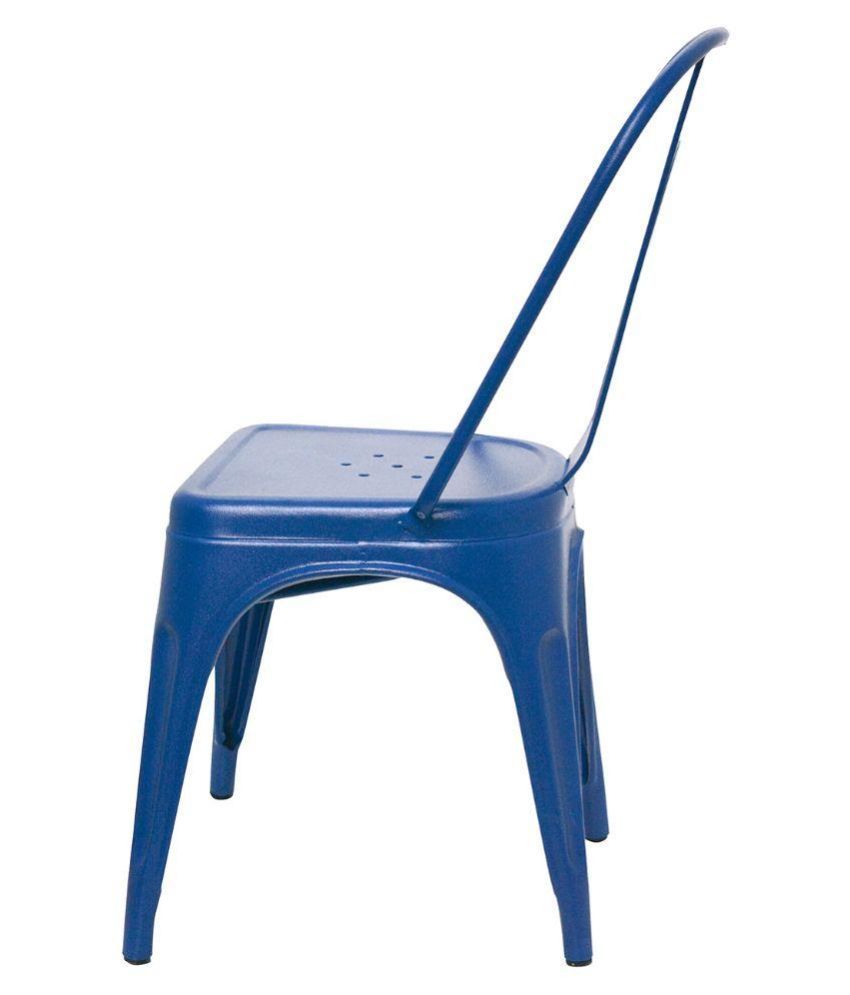 Dezaro Blue Metal Chair Buy Dezaro Blue Metal Chair Online at Low