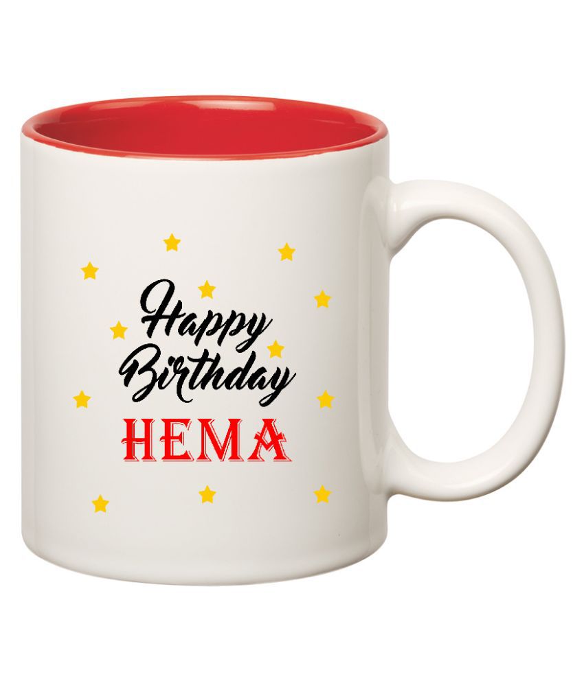 Nieuw Huppme Happy Birthday Hema White Ceramic Mug - 350 ml: Buy Online VZ-09