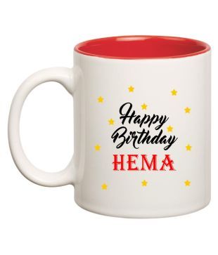 Nieuw Huppme Happy Birthday Hema White Ceramic Mug - 350 ml: Buy Online KV-12