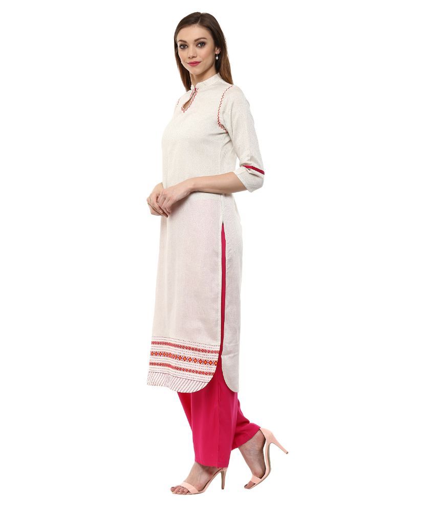 white top kurti