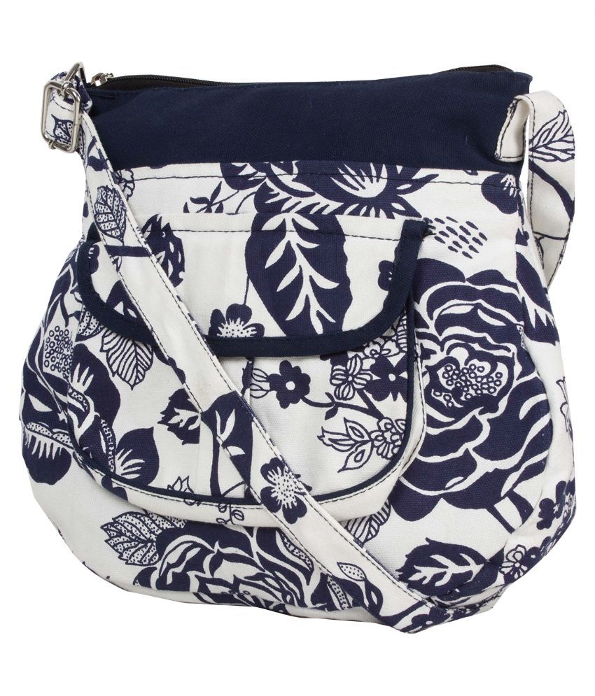 Vivinkaa White Canvas Sling Bag Buy Vivinkaa White Canvas Sling Bag