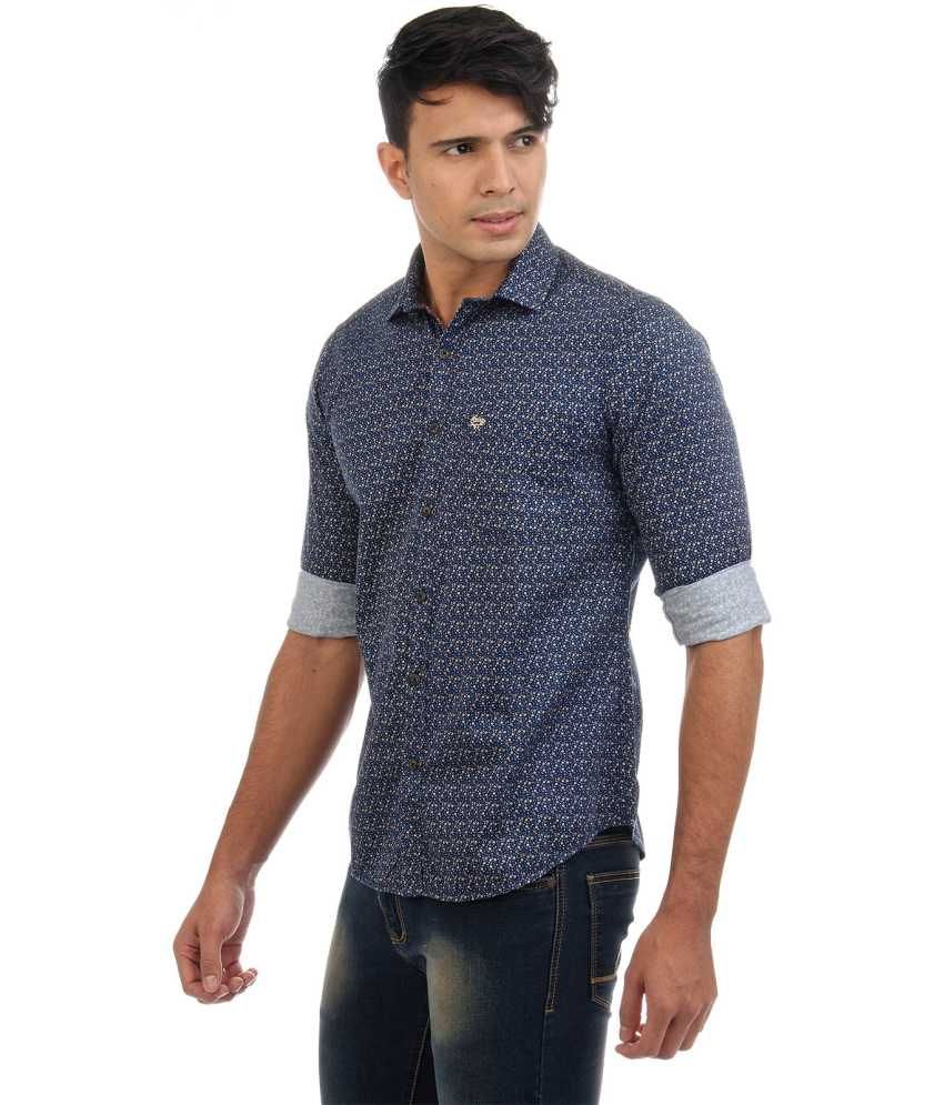 Sting Blue Casuals Slim Fit Shirt - Buy Sting Blue Casuals Slim Fit ...