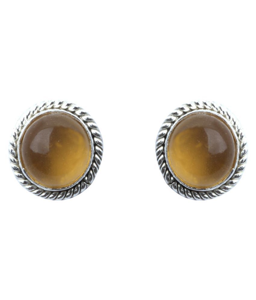 Waama Jewels Brown Brass Studs - Buy Waama Jewels Brown Brass Studs ...