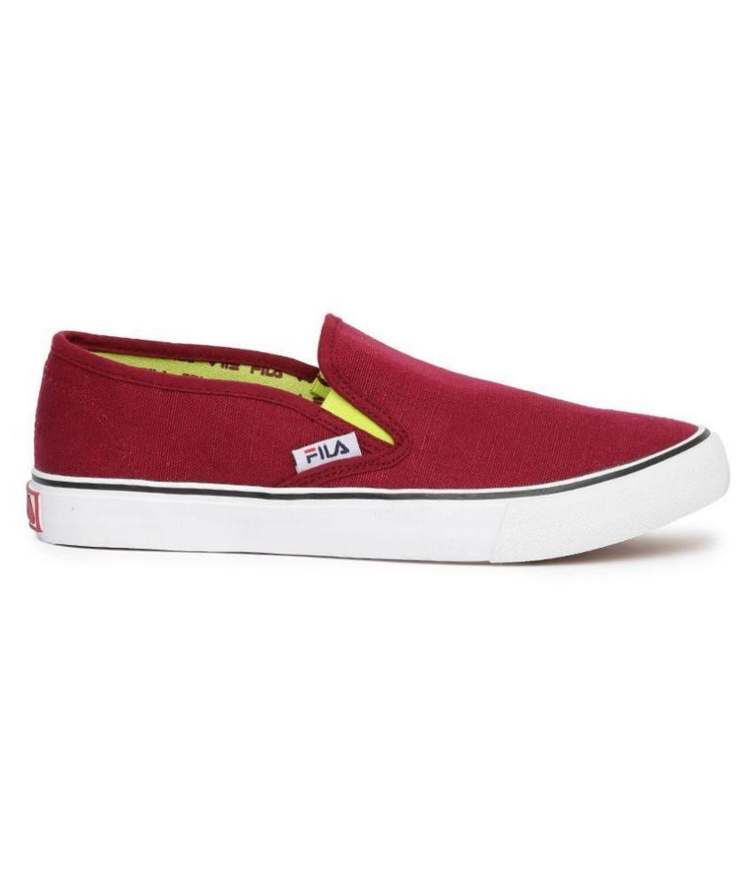 maroon fila shoes