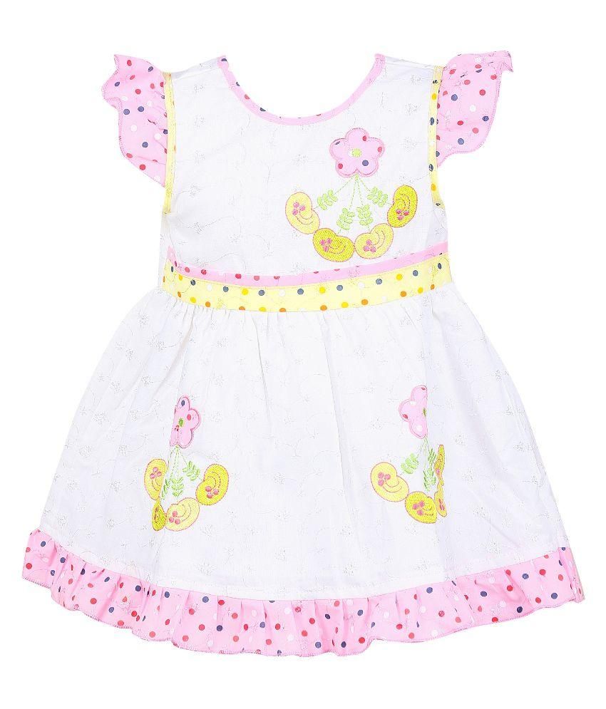 white cotton frock design