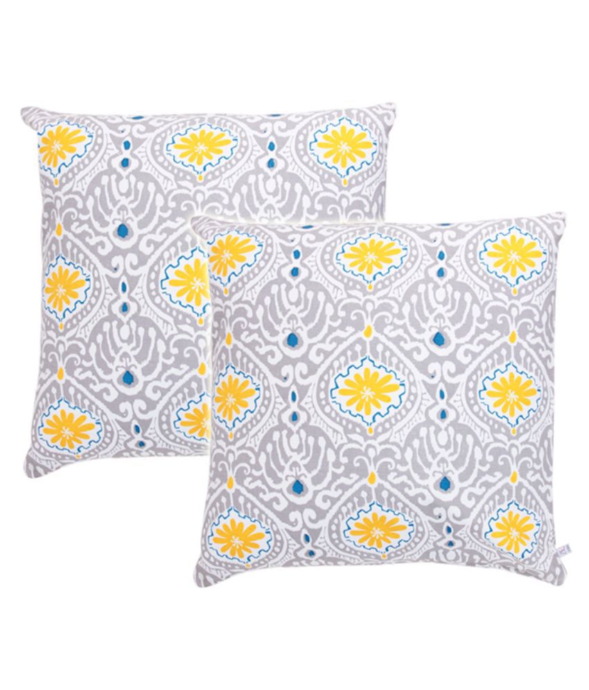     			Zubix Multicolour Printed Cotton Cushion Cover - Set of 2