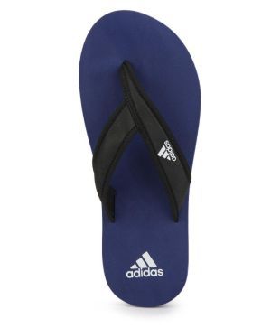 blue black flip flops