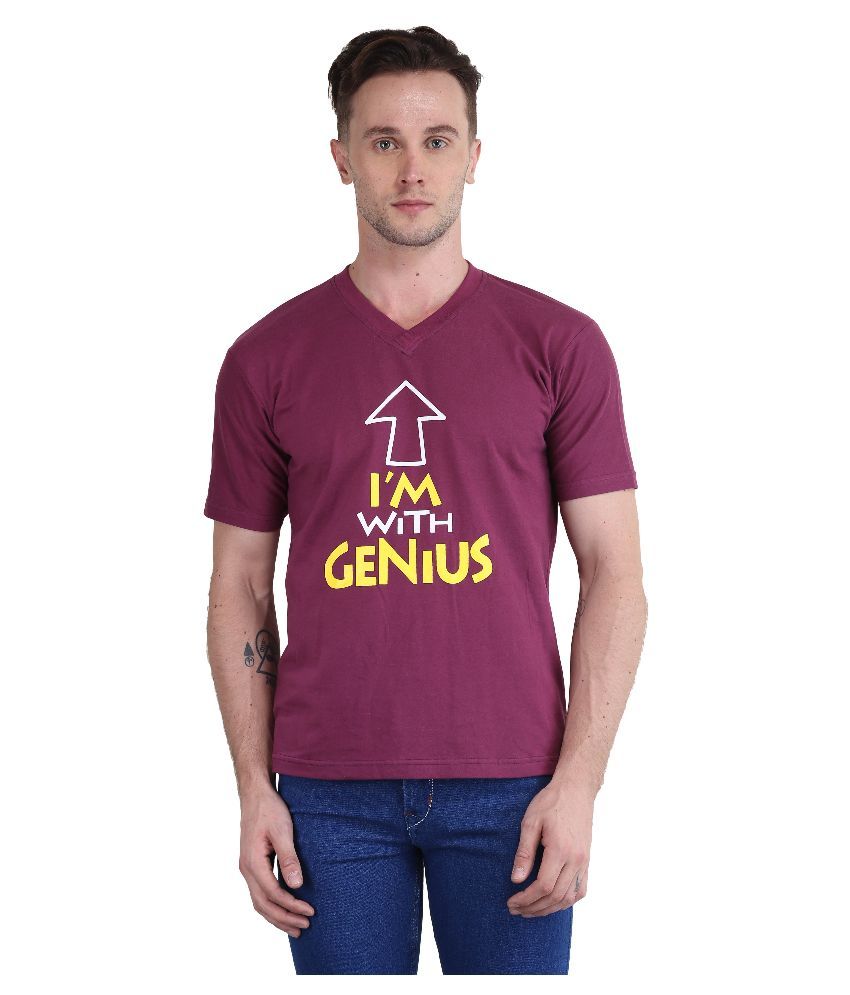     			British Terminal Maroon V-Neck T Shirt