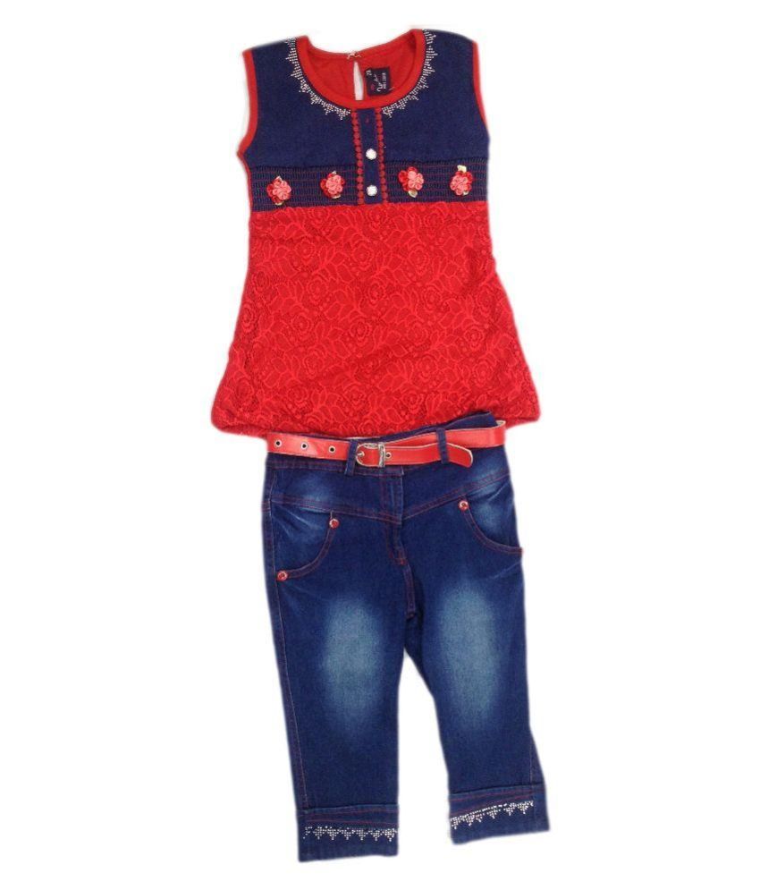 jeans top for girl snapdeal