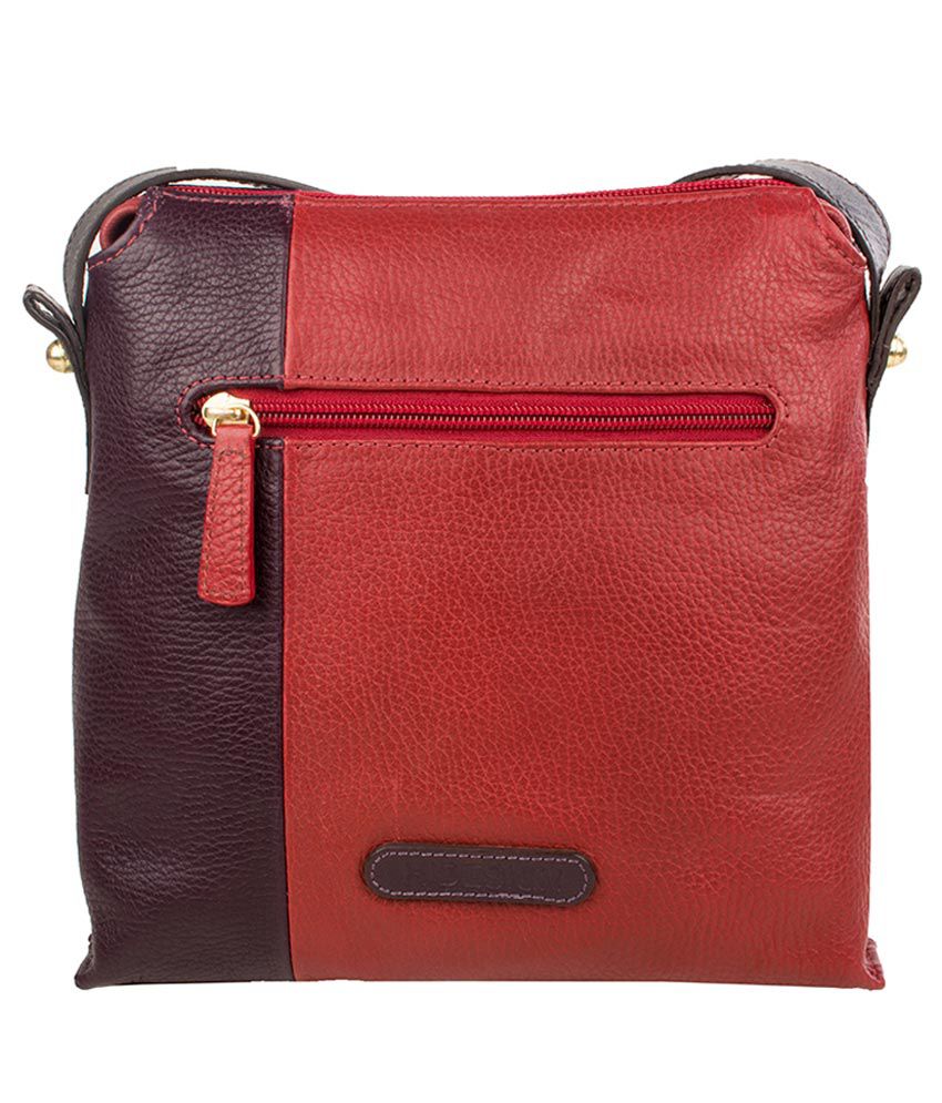 Hidesign Sonny 03 Red Leather Sling Bag - Buy Hidesign Sonny 03 Red Leather Sling Bag Online at 