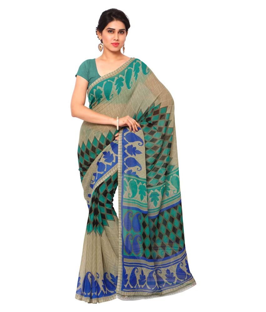 Anand Sarees Multicoloured Georgette Saree Buy Anand Sarees Multicoloured Georgette Saree 