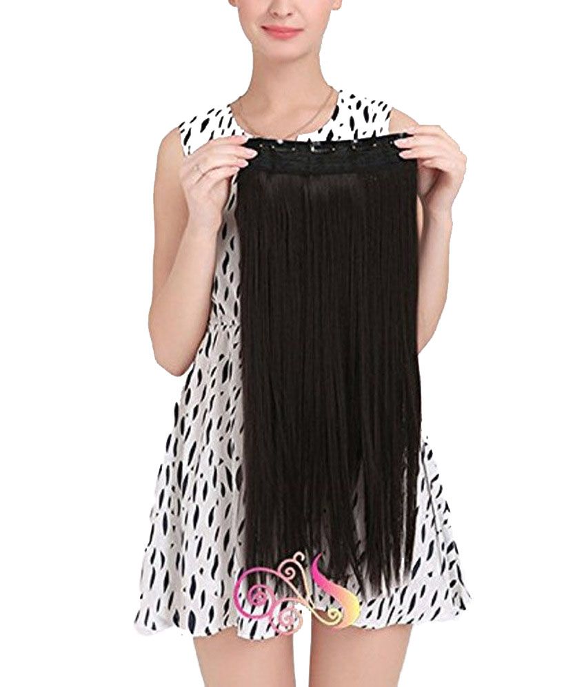 Out Of Box Straight Synthetic Hair Extension Natural Brown 24 in