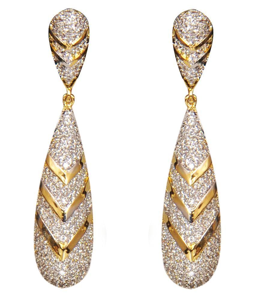 Riddhi Siddhi Br Gold Plating Cubiz Zirconia Studded Riddhi Siddhi Br Gold Plating Cubiz Zirconia Studded Coloured Earrings