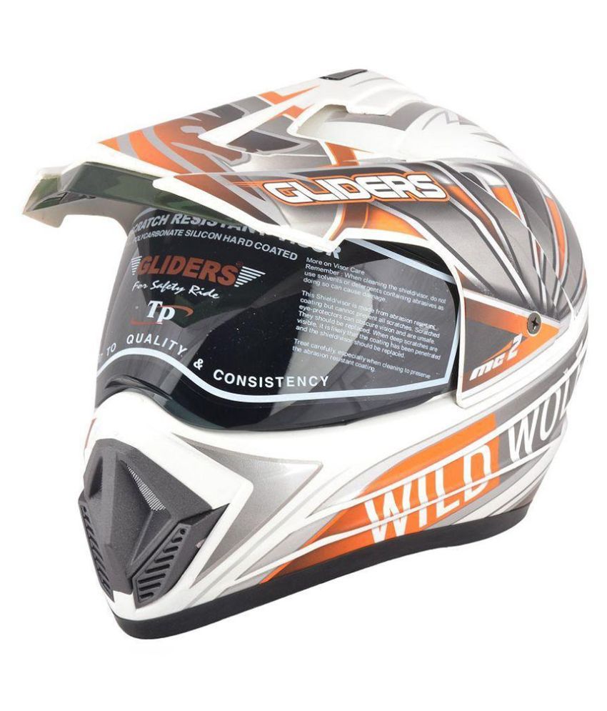 Gliders MC2 Full Face Helmet White L Buy Gliders MC2 Full Face Helmet