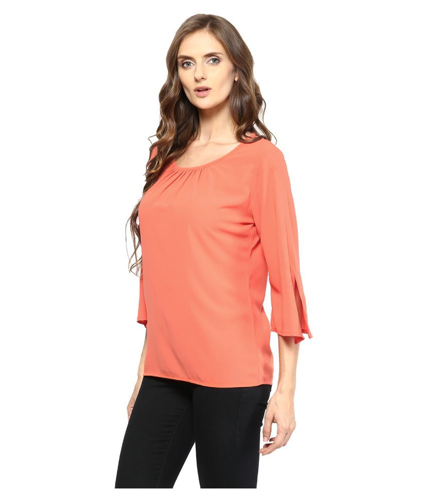 Zoys PeachPuff Poly Georgette Tops - Buy Zoys PeachPuff Poly Georgette ...