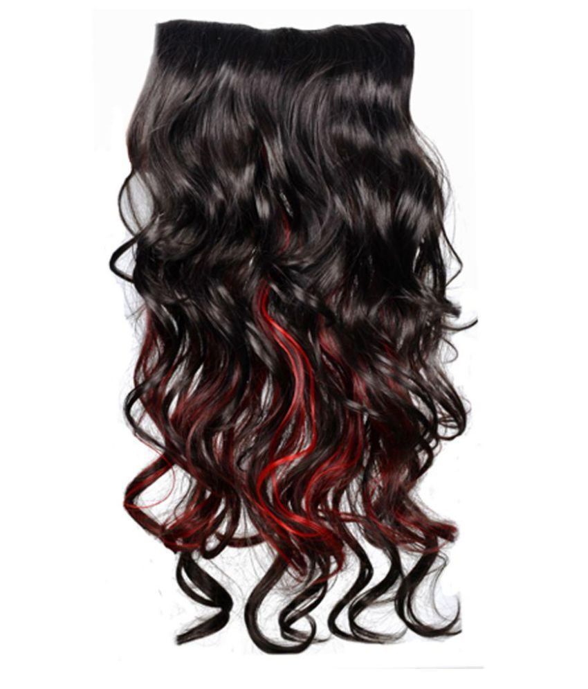 Majik Curley Wavy Synthetic Brown Hair Extension: Buy Online at Low ...