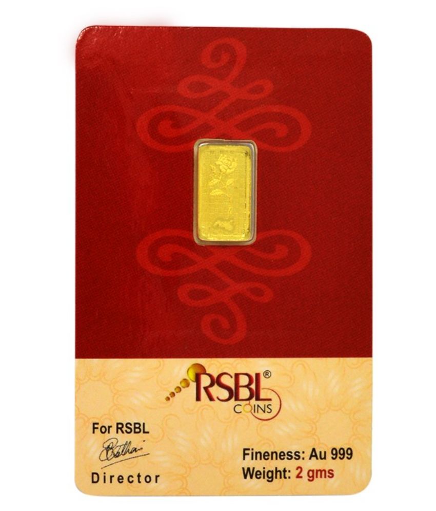 RSBL 24Kt 999 1 Gm 2 Gm Gold Coins Pack Of 2 Buy RSBL 24Kt 999 