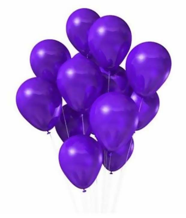     			HK Balloons Purple Metallic Balloons - Pack of 50