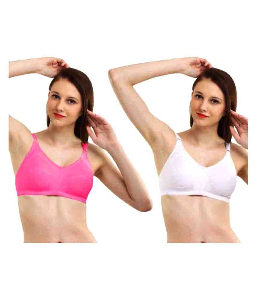     			Madam Multi Color Cotton Full Coverage T-Shirt Bra