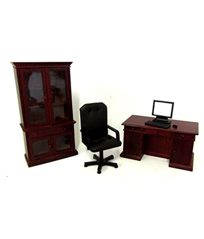 Dollhouse Miniature 4 Pc Mahogany Benjamin Desk Set Buy