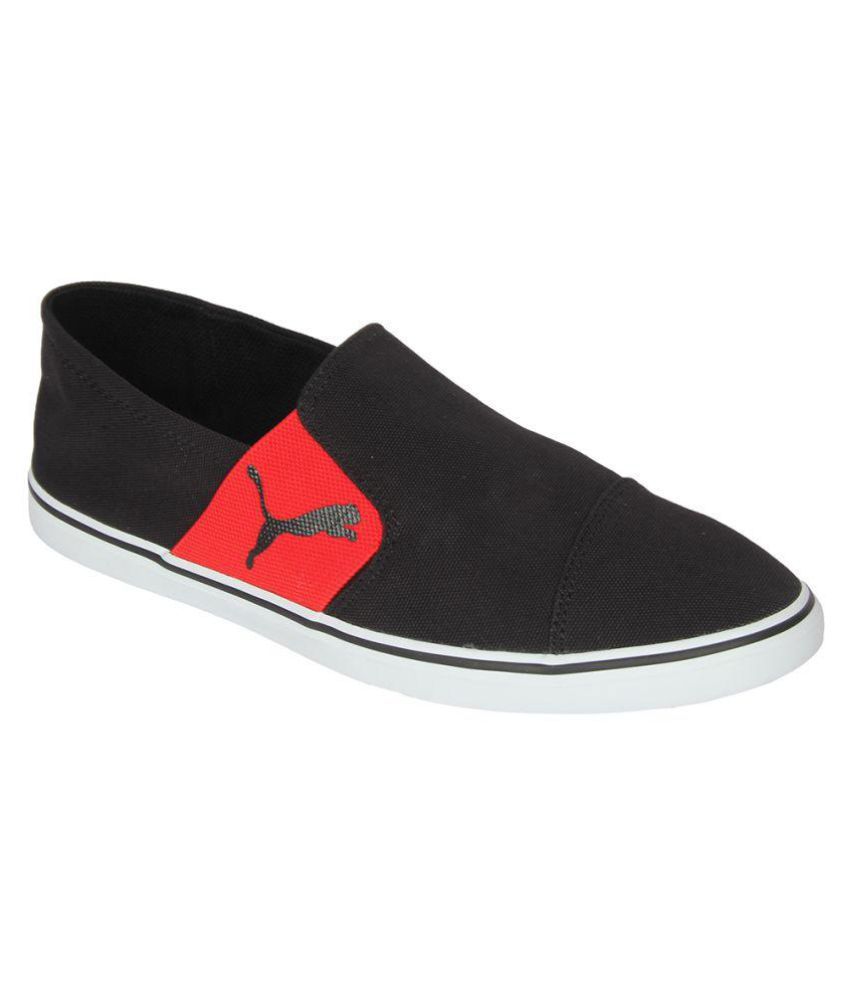 Puma MEN BLACK SHOES Elsu v2 Slip On IDP Sneakers Black Casual Shoes ...