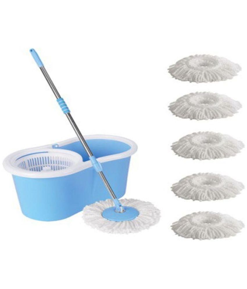     			Shopper52 Best Easy To Clean Floor Magic Bucket With 6 Absorbers Mop Set - BSTMGMP