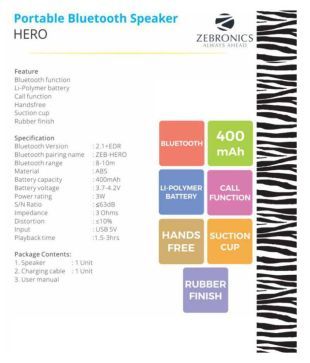 zebronics hero bluetooth speaker