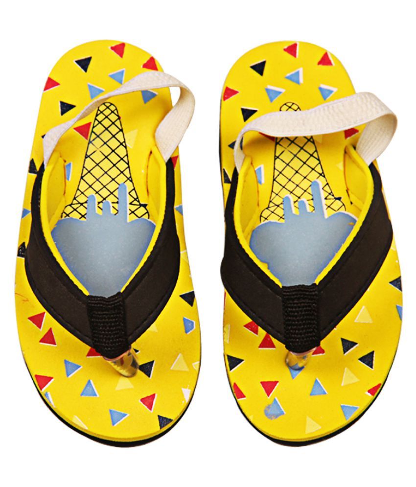 yellow tail flip flops