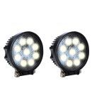 Enfield Works 9 LED Round Bike Aux Fog Lights For Two Wheeler