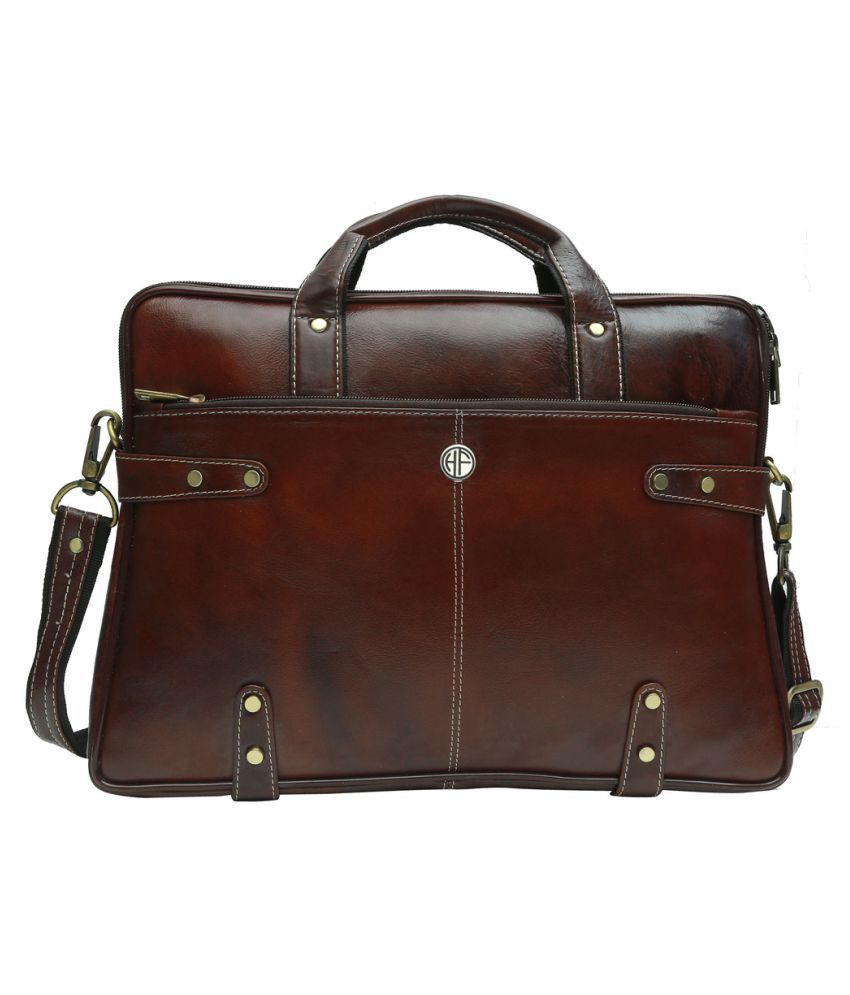 Hammonds Flycatcher Latest Design Brown Genuine Leather Office Bag ...