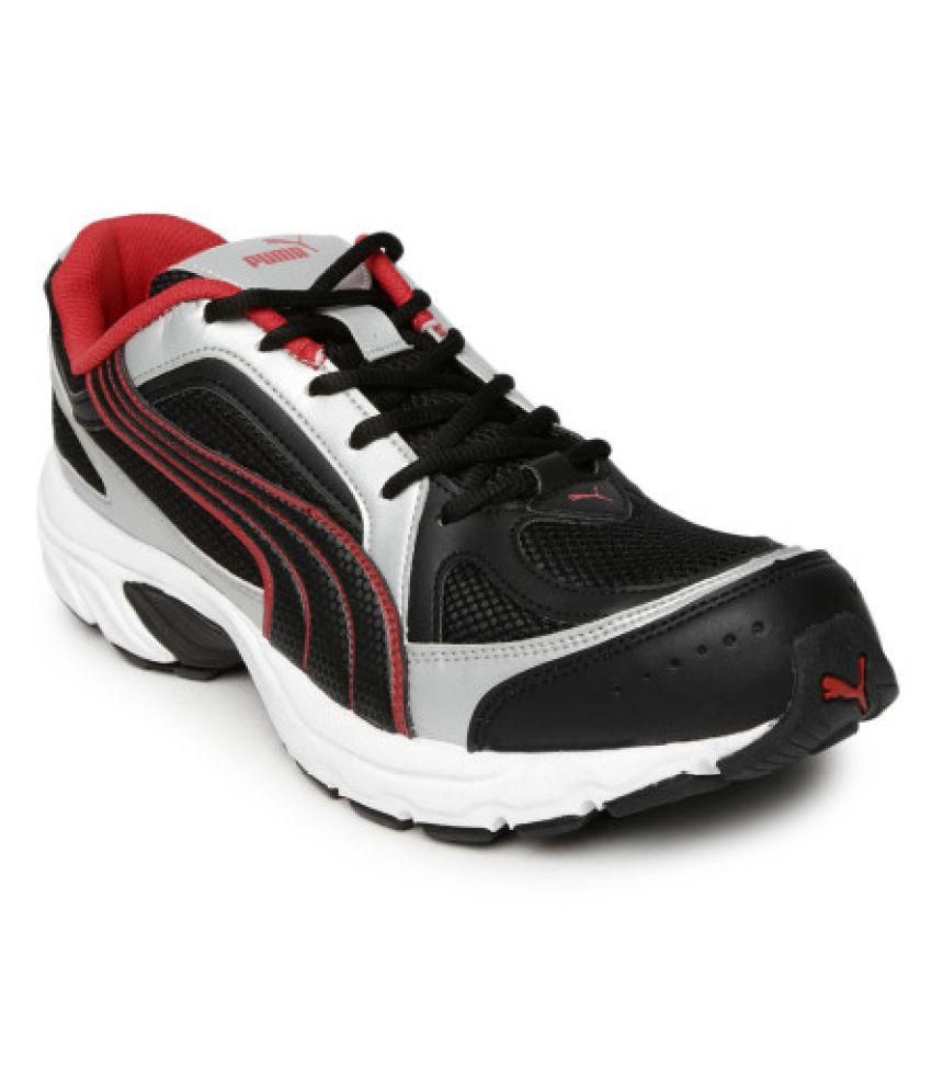 puma ceylon black & red running shoes