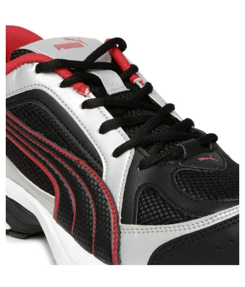 puma ceylon black & red running shoes