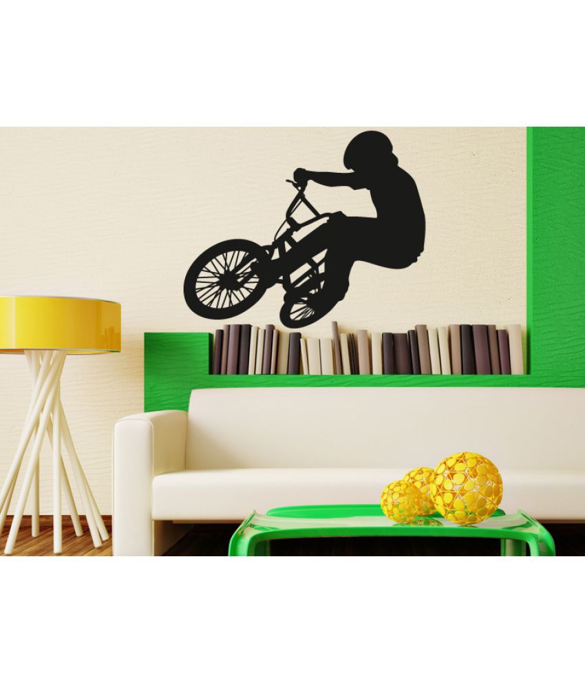     			Decor Villa Cycle with boy Vinyl Wall Stickers