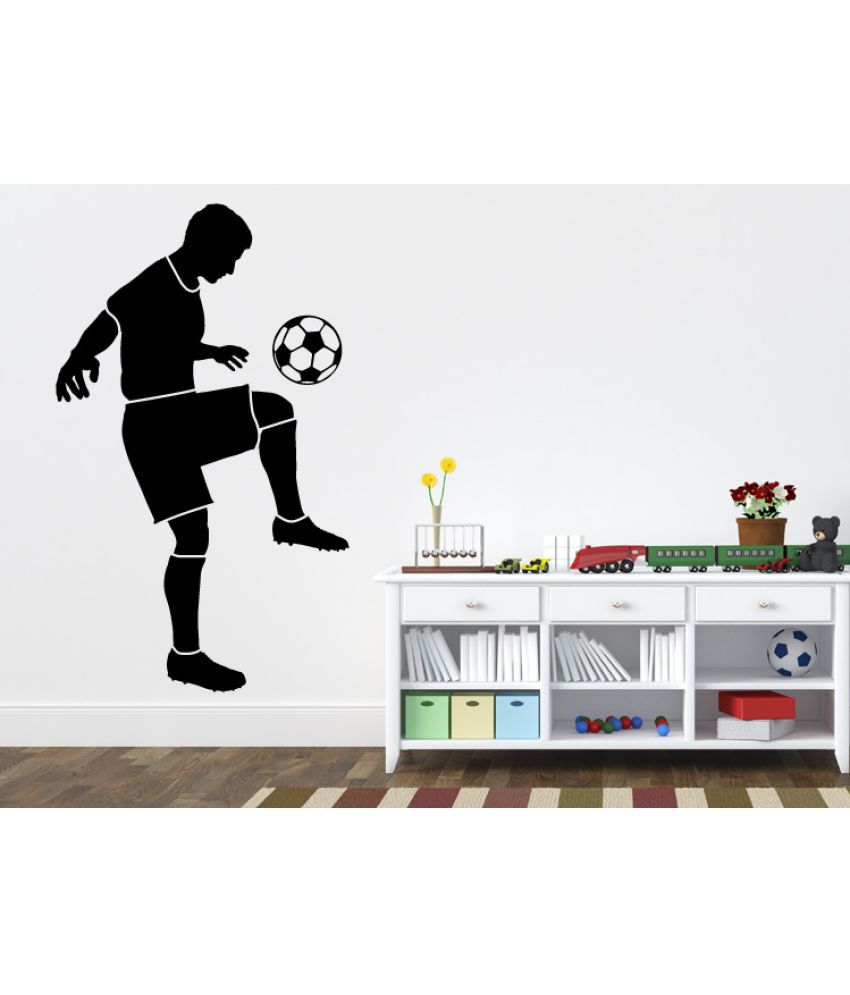     			Decor Villa Football player playing Vinyl Wall Stickers