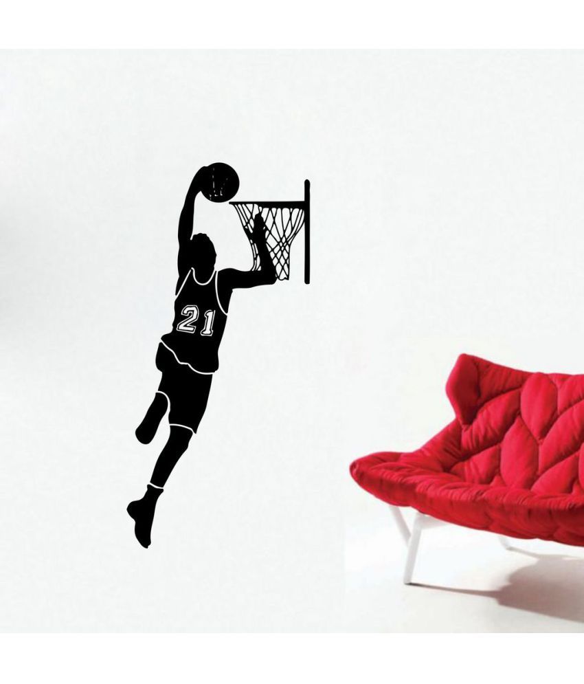     			Decor Villa Player doing basket Vinyl Wall Stickers