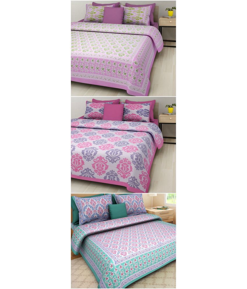 Satyan King Cotton Traditional Bed Sheet Buy Satyan King Cotton Traditional Bed Sheet Online